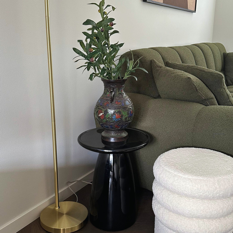 Bijzettafel Paris - zwart - ø36x46 cm