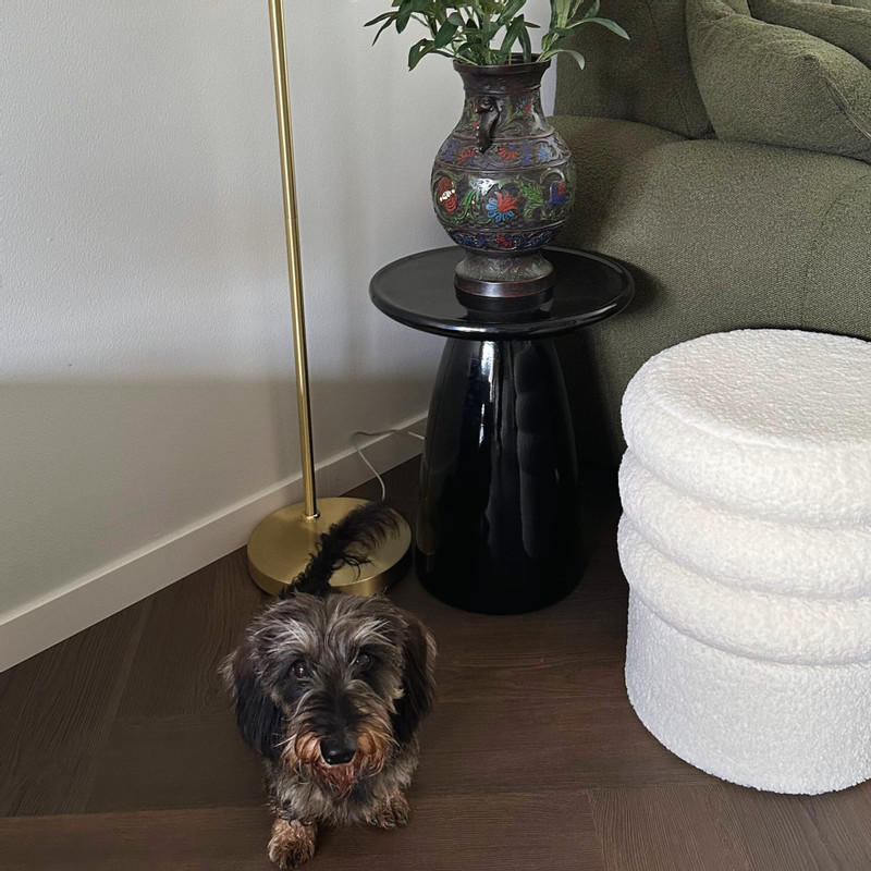 Bijzettafel Paris - zwart - ø36x46 cm