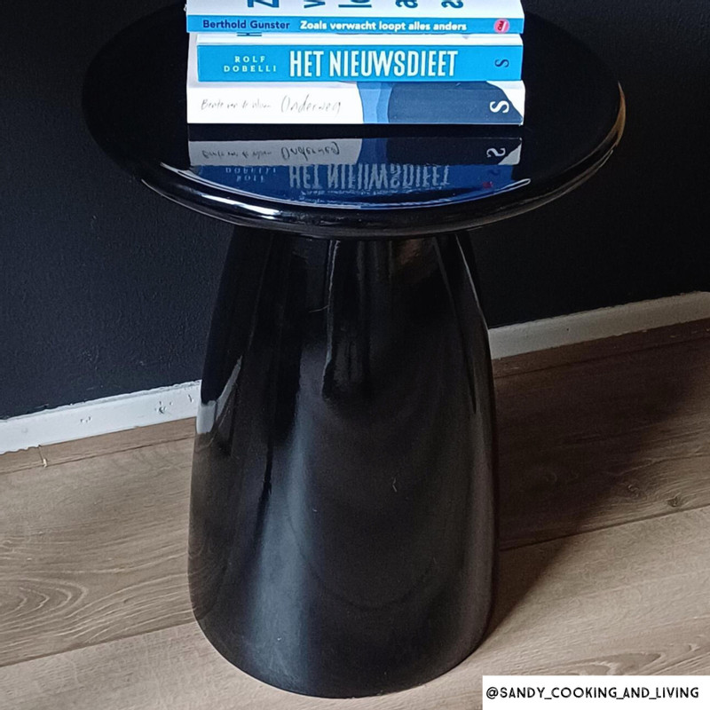 Bijzettafel Paris - zwart - ø36x46 cm