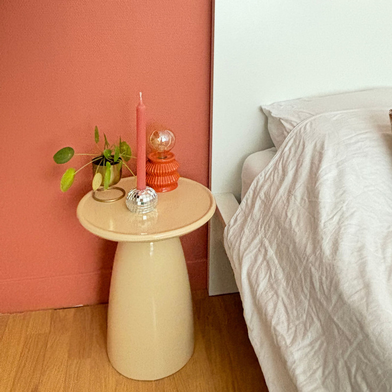 Bijzettafel Paris - beige - ø36x46 cm