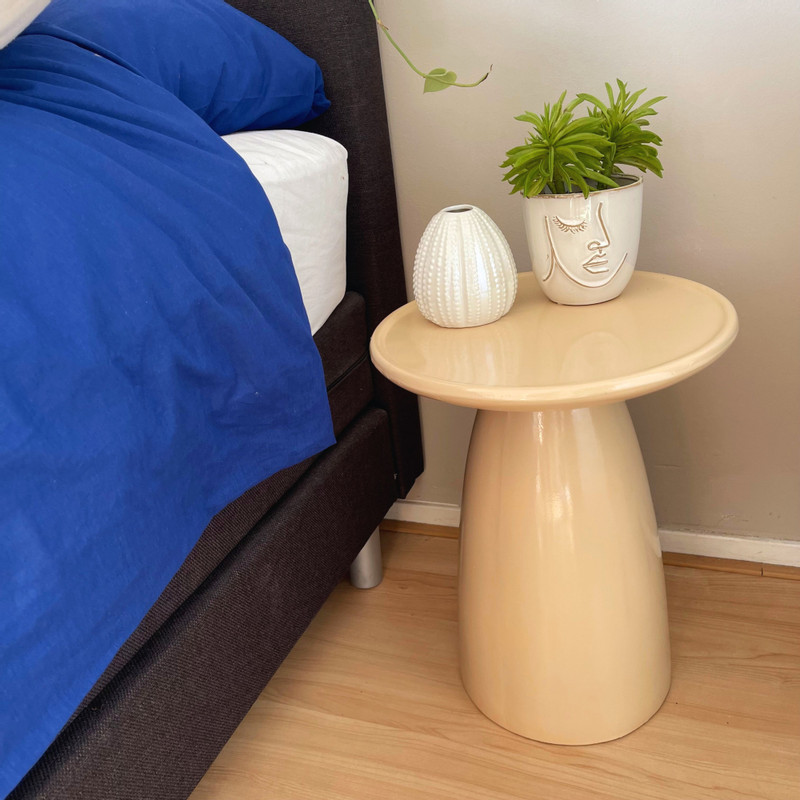 Bijzettafel Paris - beige - ø36x46 cm