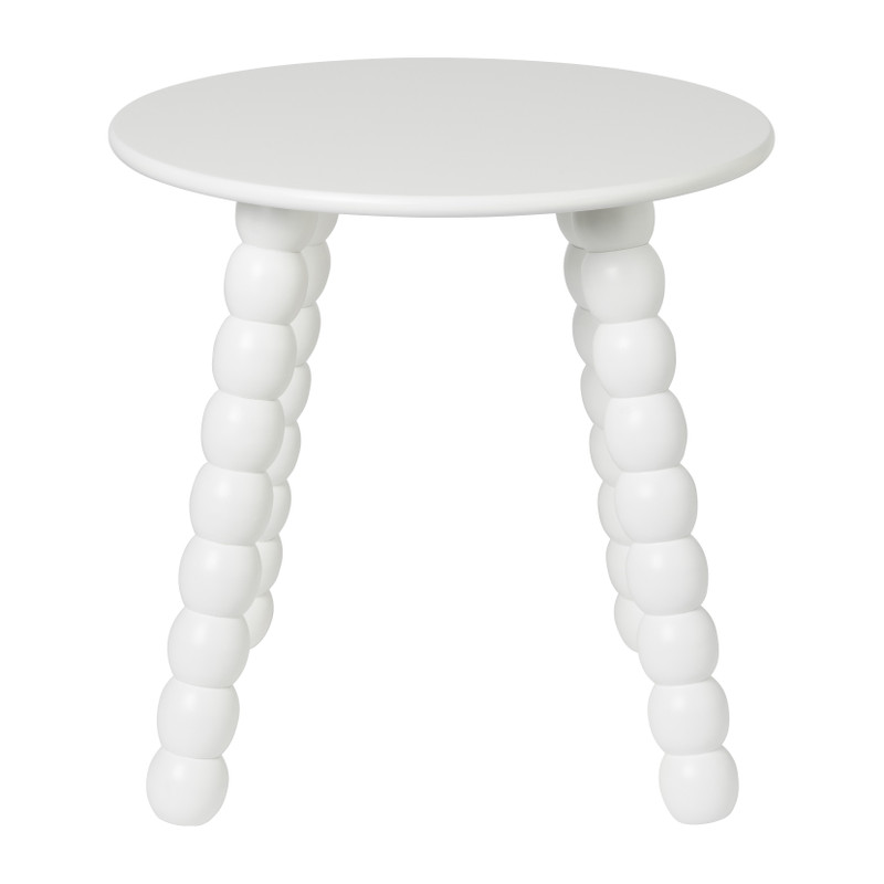 Bijzettafel Julia - wit - ø40x40 cm