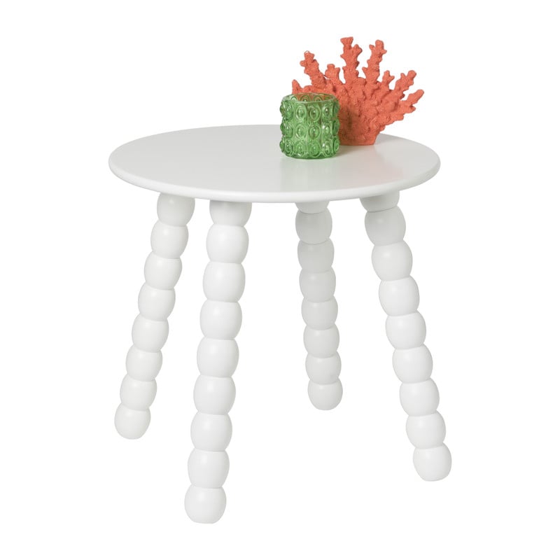 Bijzettafel Julia - wit - ø40x40 cm