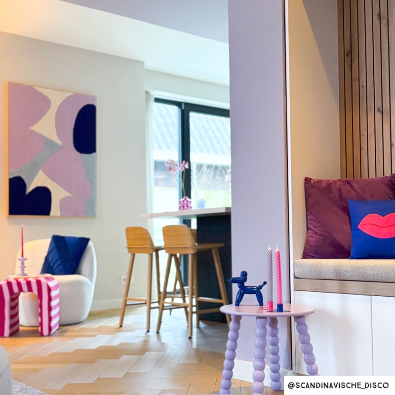 Bijzettafel Julia - paars - ø40x40 cm