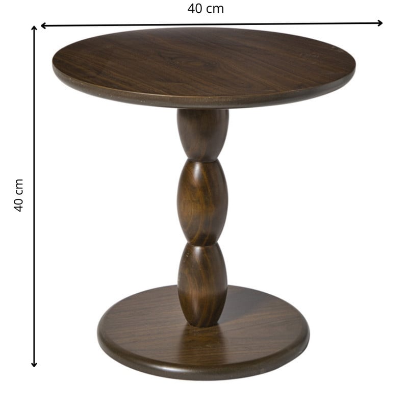 Bijzettafel Anna - bruin - ø40x40 cm