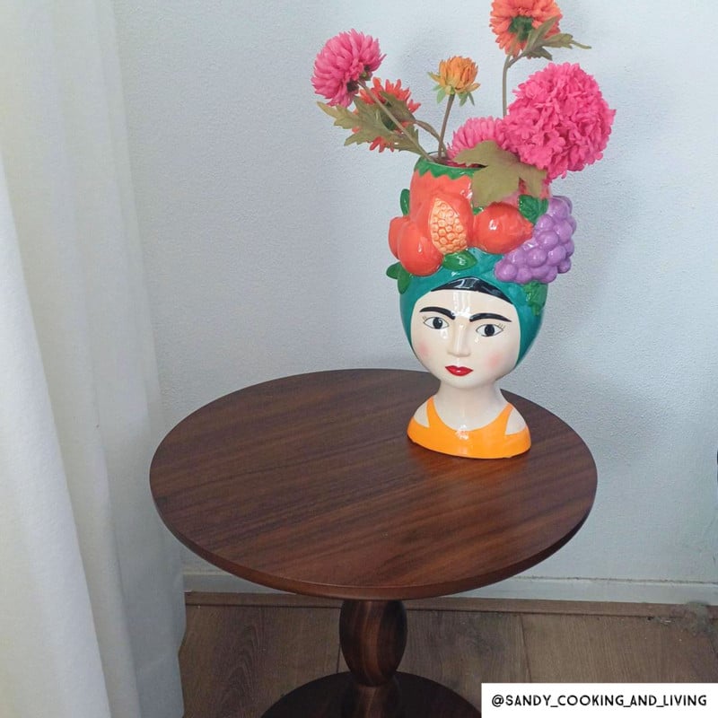 Bijzettafel Anna - bruin - ø40x40 cm