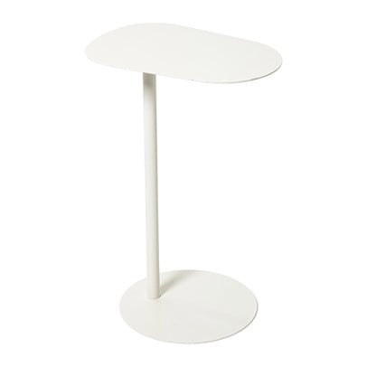 Bijzettafel Mica ovaal - wit - 53x35x25 cm