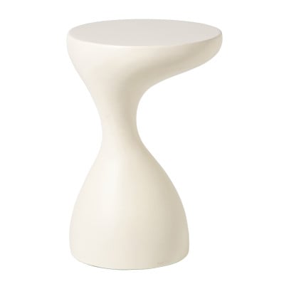 Bijzettafel organic - beige - ø34x50 cm