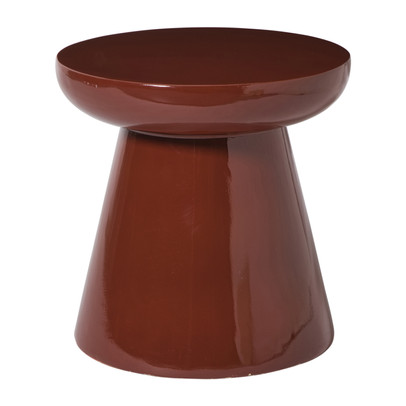 Bijzettafel Calvin - bordeauxrood - ø35x35 cm