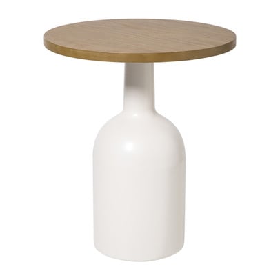 Bijzettafel Chico - bruin/beige - ø40x47 cm