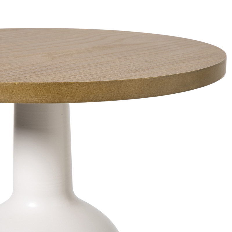 Bijzettafel Chico - bruin/beige - ø40x47 cm