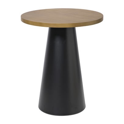 Bijzettafel Chico - bruin/zwart - ø39.5x48.5 cm