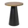 Bijzettafel Chico - bruin/zwart - ø39.5x48.5 cm