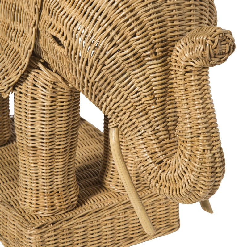 Bijzettafel olifant - rotan - 65x55x45 cm