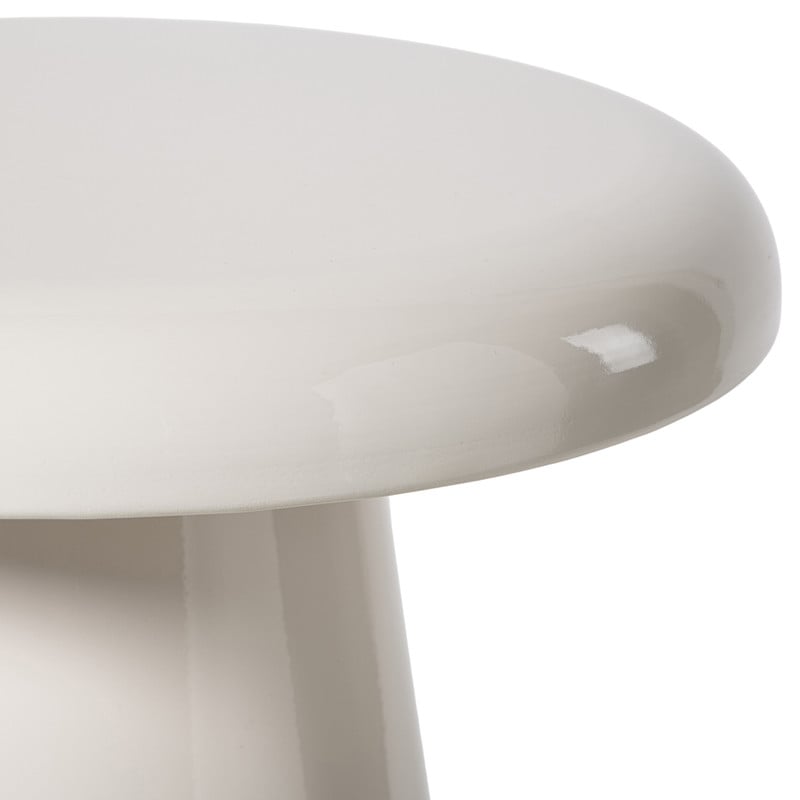 Bijzettafel metaal klein - beige - ø30x33 cm