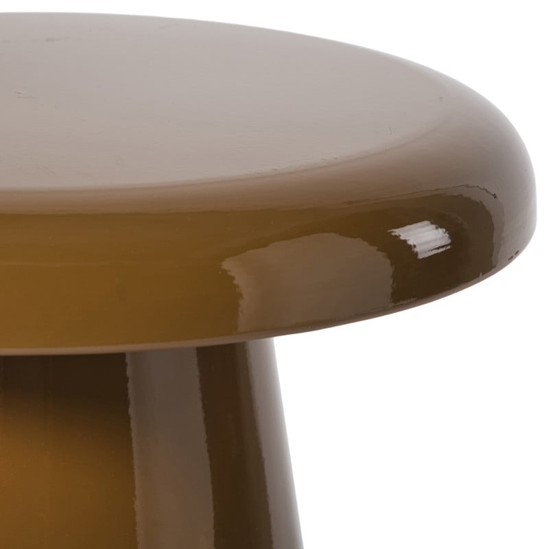 Bijzettafel metaal klein - bruin - ø30x33 cm