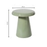 Bijzettafel metaal klein - groen - ø30x33 cm