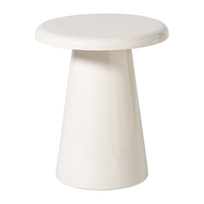 Bijzettafel metaal groot - beige - ø34.5x40.5 cm