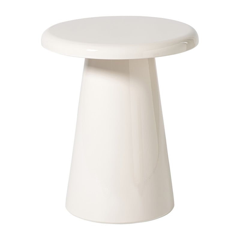 Bijzettafel metaal groot - beige - ø34.5x40.5 cm