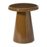 Bijzettafel metaal groot - bruin - ø34.5x40.5 cm
