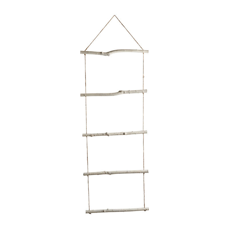 Hangladder met 5 treden - wit
