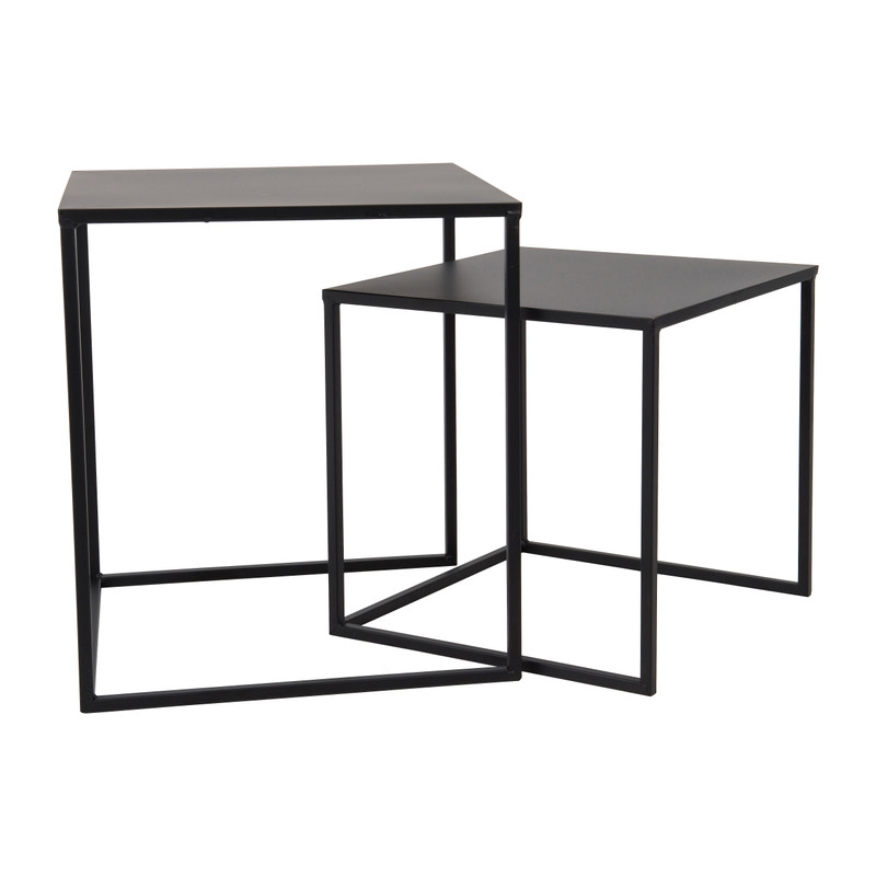 Bijzettafeltje metaal - 36x36x36 cm