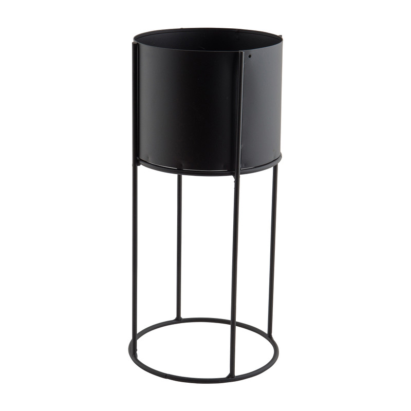 Plantenbak op voet -metaal - ⌀15x35 cm