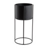 Plantenbak op voet -metaal - ⌀15x35 cm