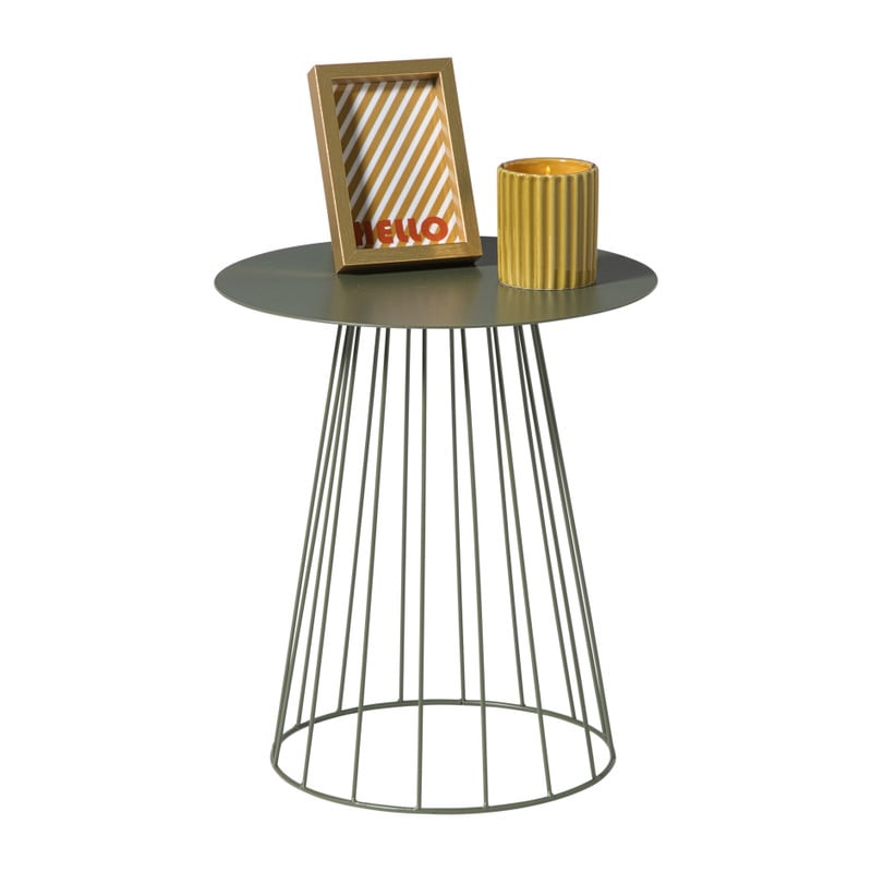 Bijzettafel Vicky - groen - ø35x40 cm