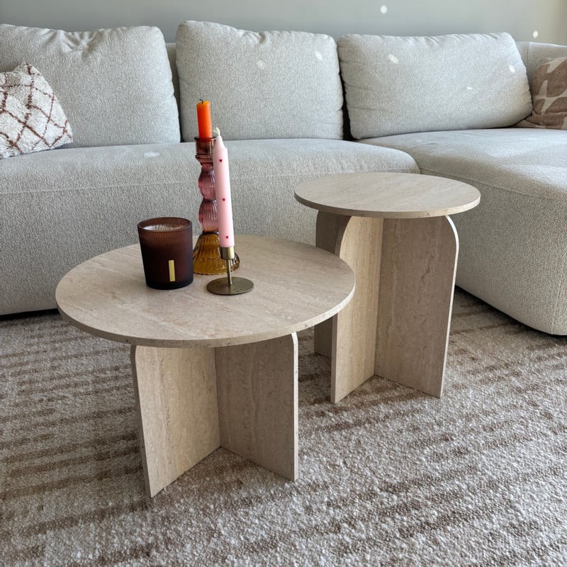 Bijzettafel Robin hoog - grijs - ø38x44 cm