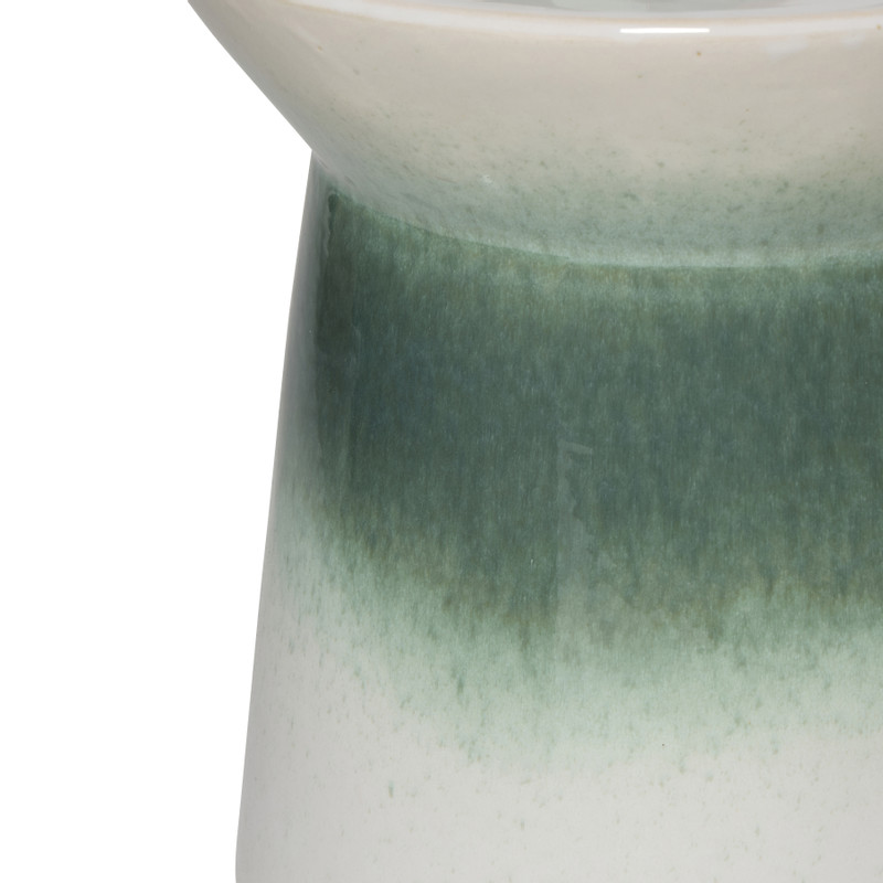 Bijzettafel keramisch - groen - ø36x34 cm