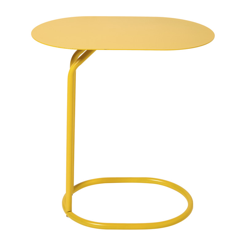 Bijzettafel Freddy - geel - 49x45x28 cm