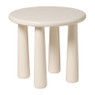 Bijzettafel glans 4poten - beige - ø45x40 cm