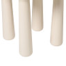 Bijzettafel glans 4poten - beige - ø45x40 cm