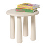 Bijzettafel glans 4poten - beige - ø45x40 cm