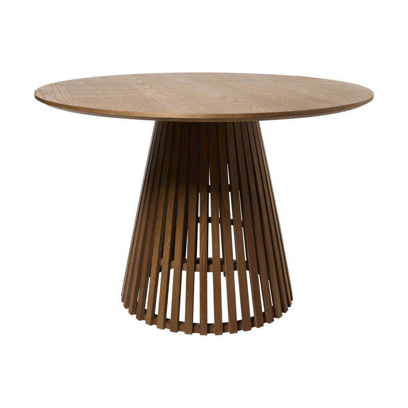 Eettafel Japandi - bruin - ø110x75 cm