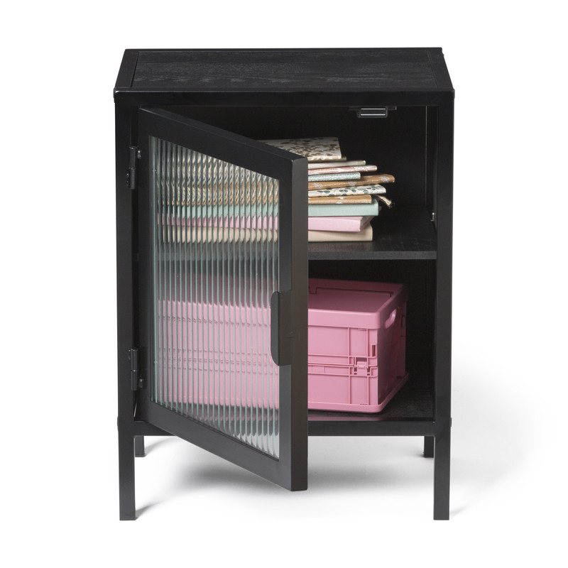 Nachtkastje Ryo - hout/metaal - 50x38x30 cm