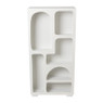 6 vakkenkast Zaha organic hoog - MDF - wit - 134x66x20 cm