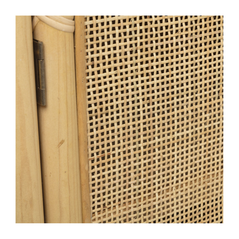 Nachtkastje Bali met deurtje - rotan - naturel - 60x46x35 cm