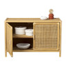 Dressoir Bali met 2 deurtjes - rotan - naturel - 65x98x39 cm