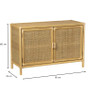 Dressoir Bali met 2 deurtjes - rotan - naturel - 65x98x39 cm