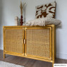 Dressoir Bali met 2 deurtjes - rotan - naturel - 65x98x39 cm