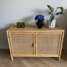 Dressoir Bali met 2 deurtjes - rotan - naturel - 65x98x39 cm
