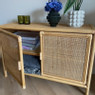 Dressoir Bali met 2 deurtjes - rotan - naturel - 65x98x39 cm