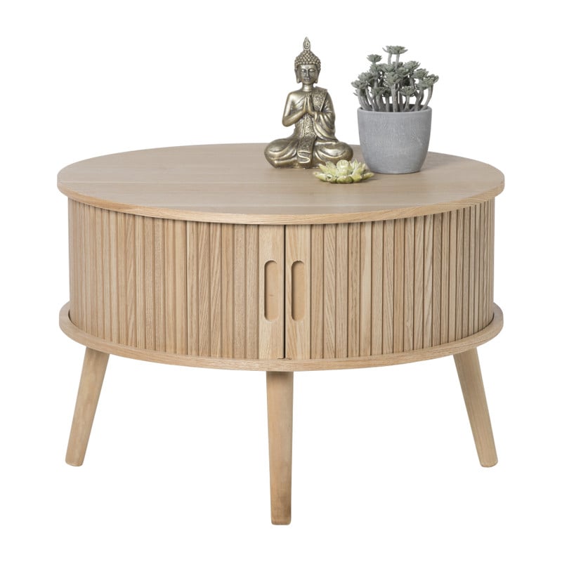 Tafel/kast Uppsala rond - naturel - ø60x40 cm