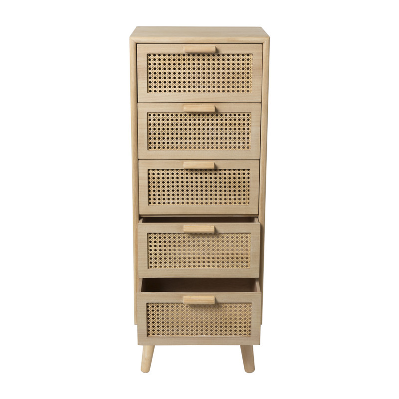 Webbing Java kast met 5 laden - 107x40x31 cm