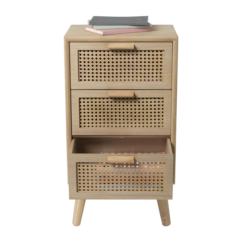 Webbing Java kast met 3 laden - 73x40x31 cm