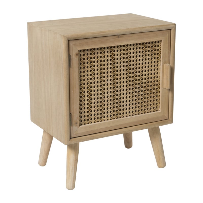 Webbing Java nachtkastje met deur - 56x45x31 cm