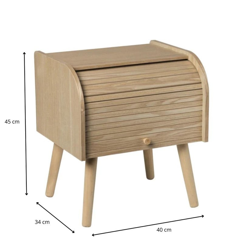 Kastje Uppsala  met roldeur - naturel - 45x40x34 cm