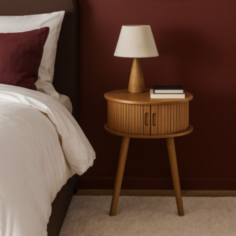 Kastje Uppsala rond - bruin - ø40x54 cm